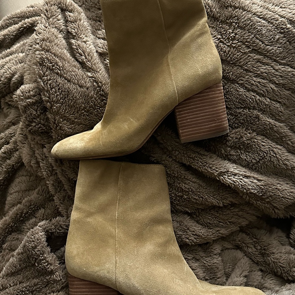 J. Crew Suede Tan Ankle Booties